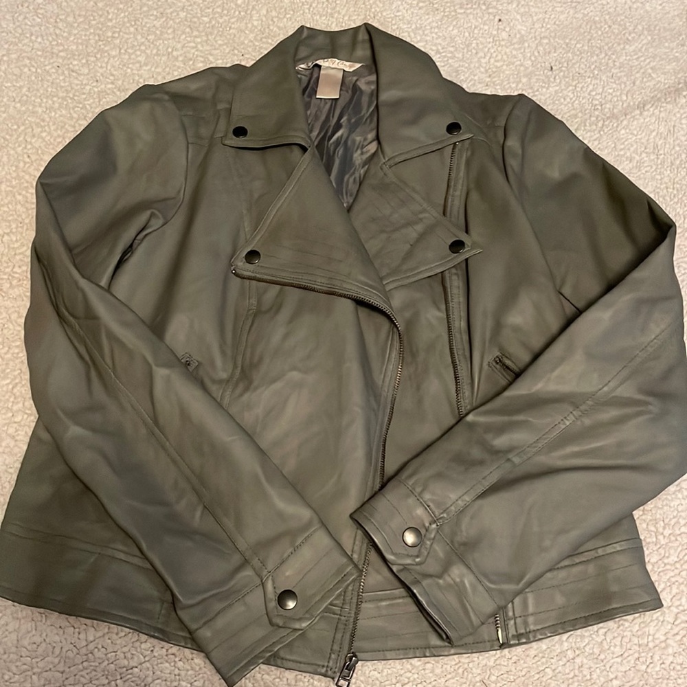 Gray pleather Britney x Candies jacket
